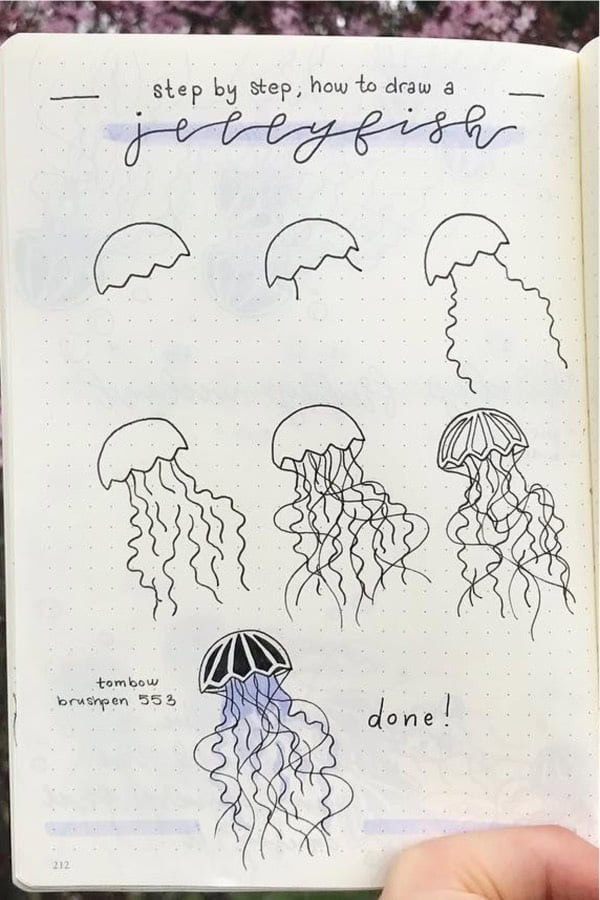 Step By Step Jellyfish Doodle