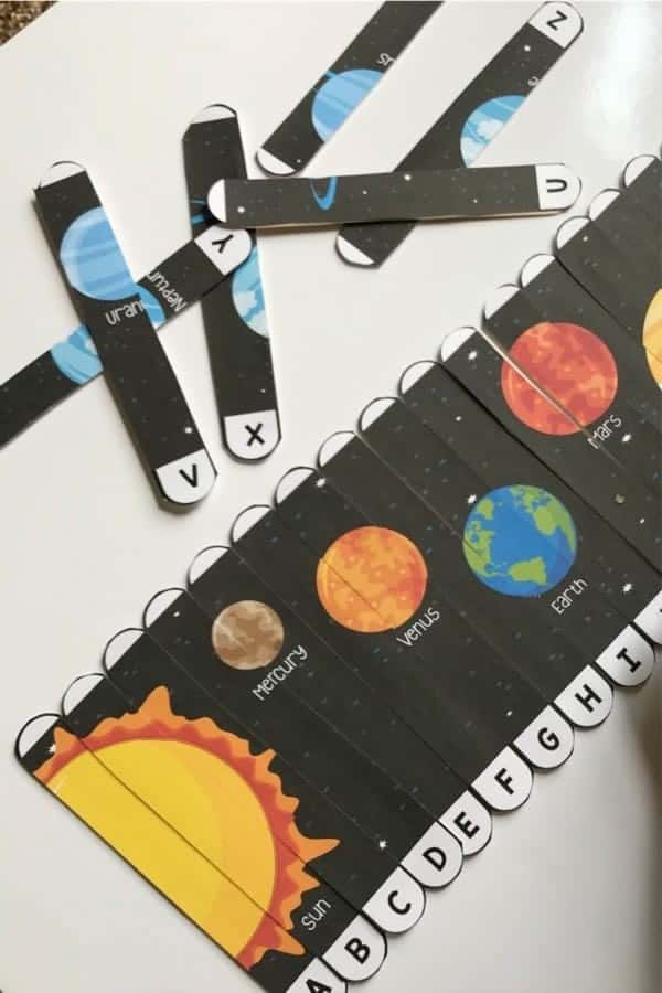 Outer Space Alphabet Puzzle