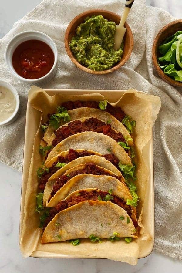 CRISPY WALNUT LENTIL TACOS