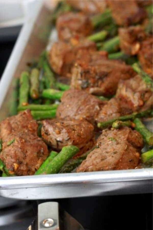 One Pan Broiled Spicy Steak Bites