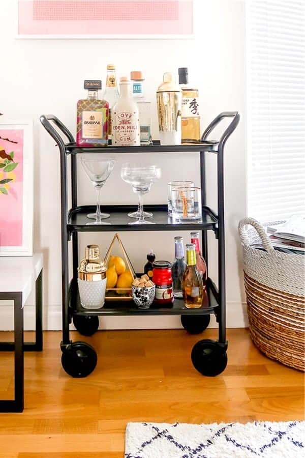 Simple and Small Bar Cart