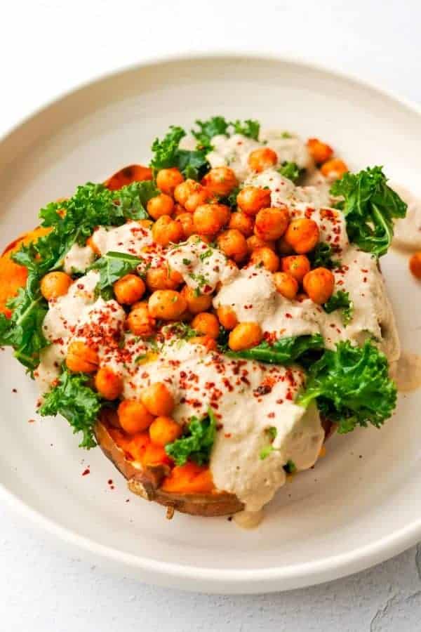 VEGAN LOADED SWEET POTATOES