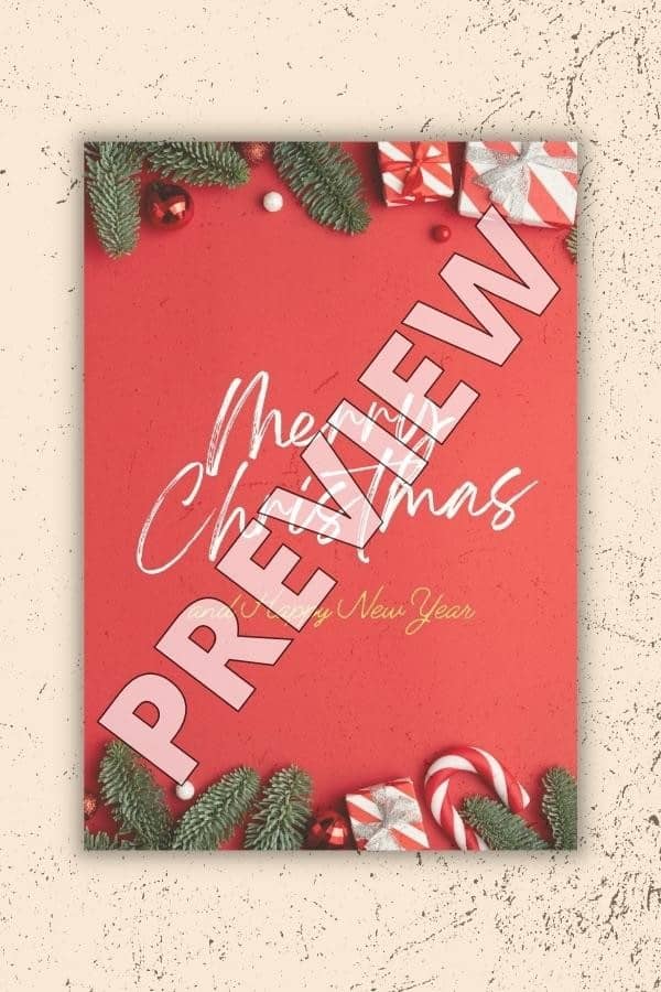 RED MERRY CHRISTMAS PRINTABLE SIGN