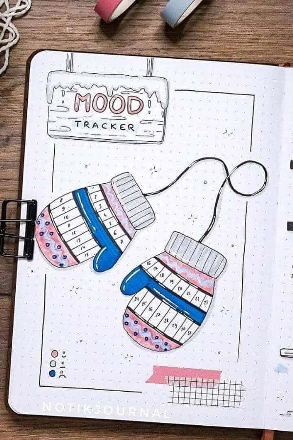 CHRISTMAS GLOVES MOOD TRACKER