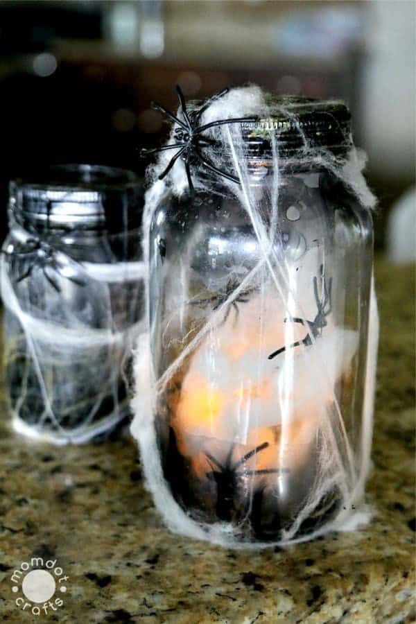 Spider Light Up Mason Jar