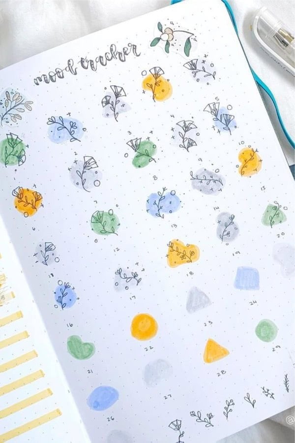 Floral Mood Tracker For Winter