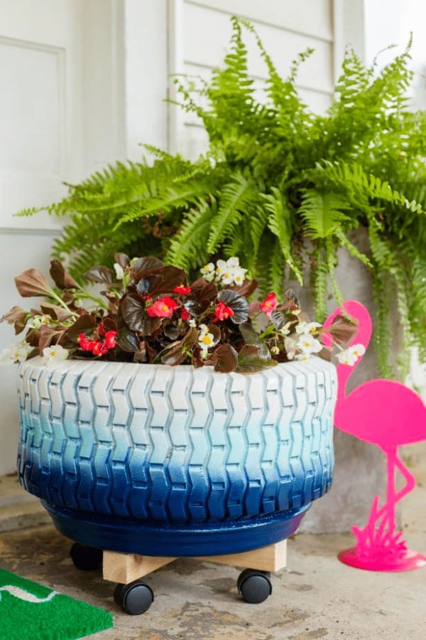 Pretty Tire Planter