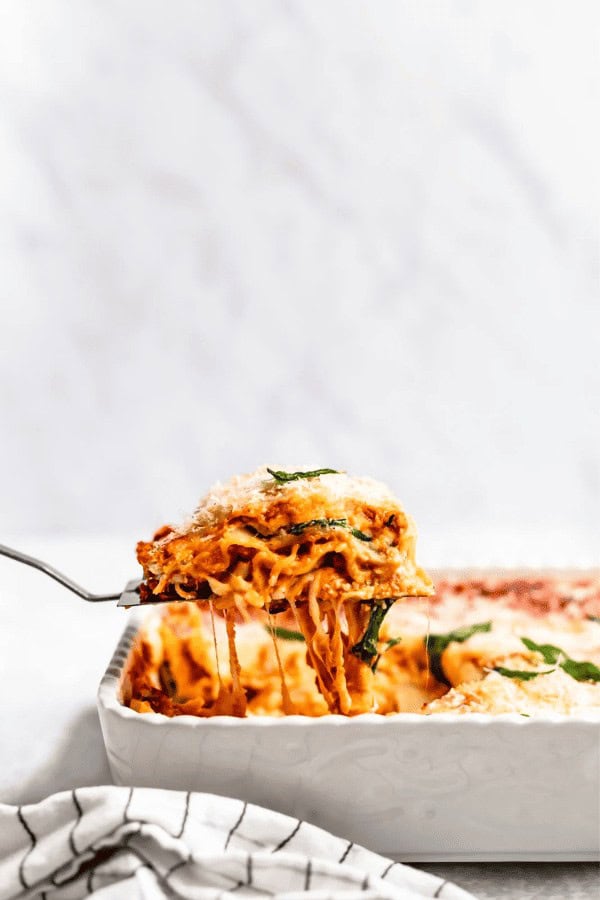 Vegetarian Spinach Pumpkin Lasagna