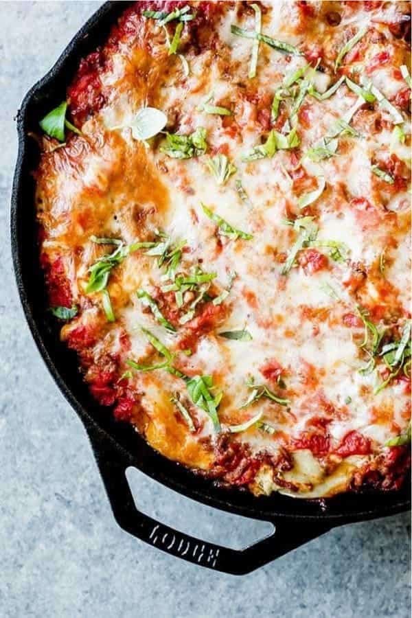 Cast Iron Skillet Lasagna Recipe