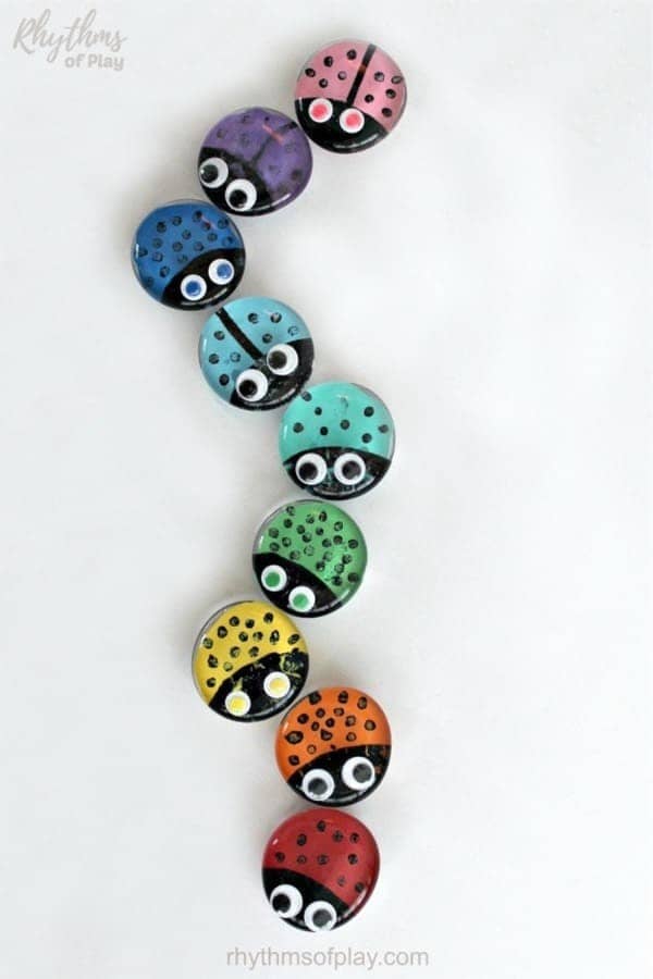 Ladybug Magnets Craft