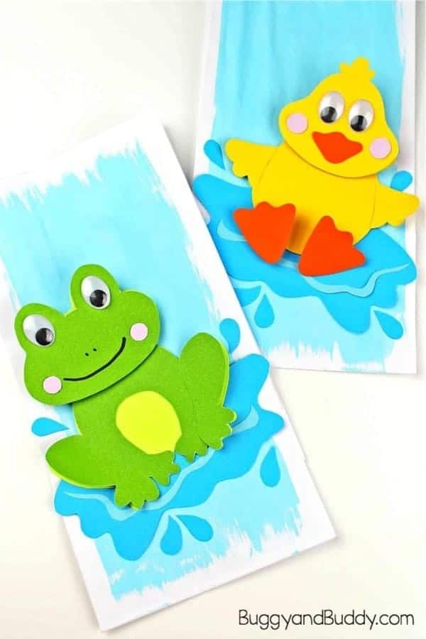 Frog Craft and Duck Craft for Kids with Template