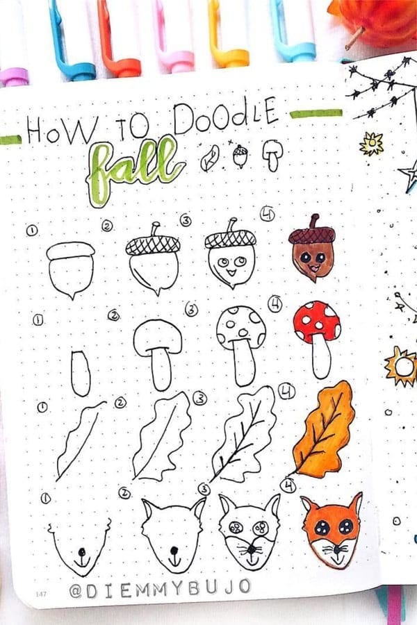 Fall How To Doodle Page