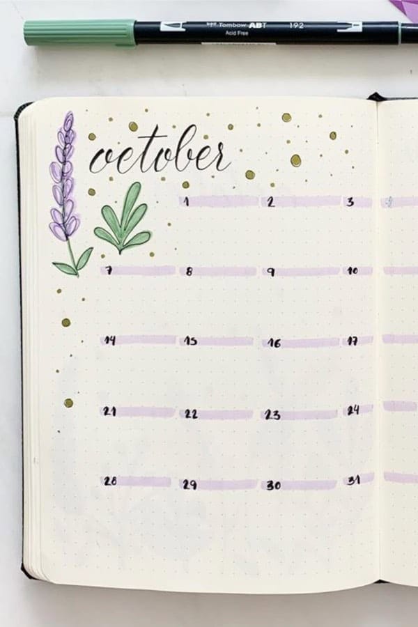 Lavender October Spread