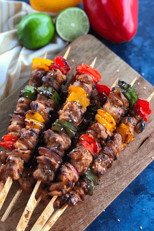 BBQ Teriyaki Chicken Skewers