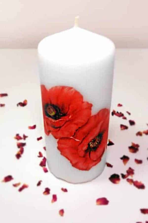 DECOUPAGE PHOTO CANDLES