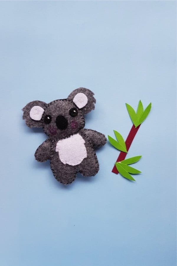 DIY Koala Plushie Felt Craft