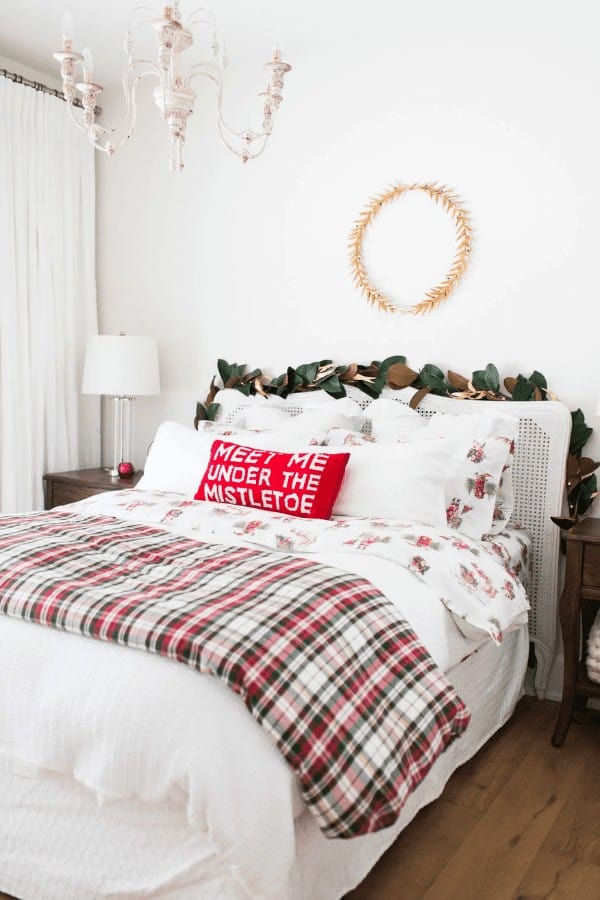 Golden Wreath on Headboard