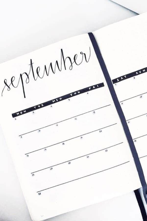 September Minimalist Overview