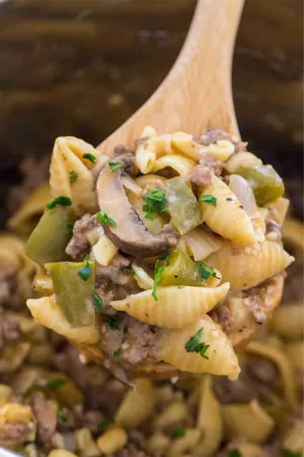 Instant Pot Philly Cheesesteak Pasta