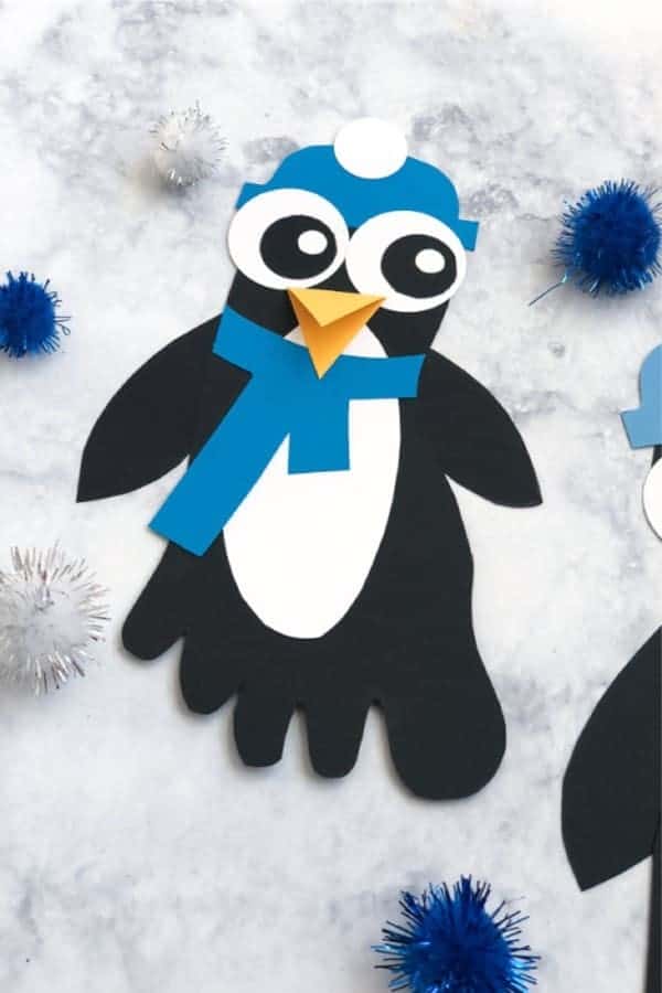 Cute Footprint Penguin Craft For Kids