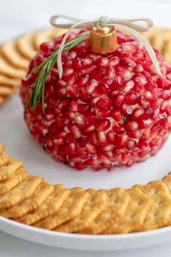 POMEGRANATE ORNAMENT CHEESEBALL