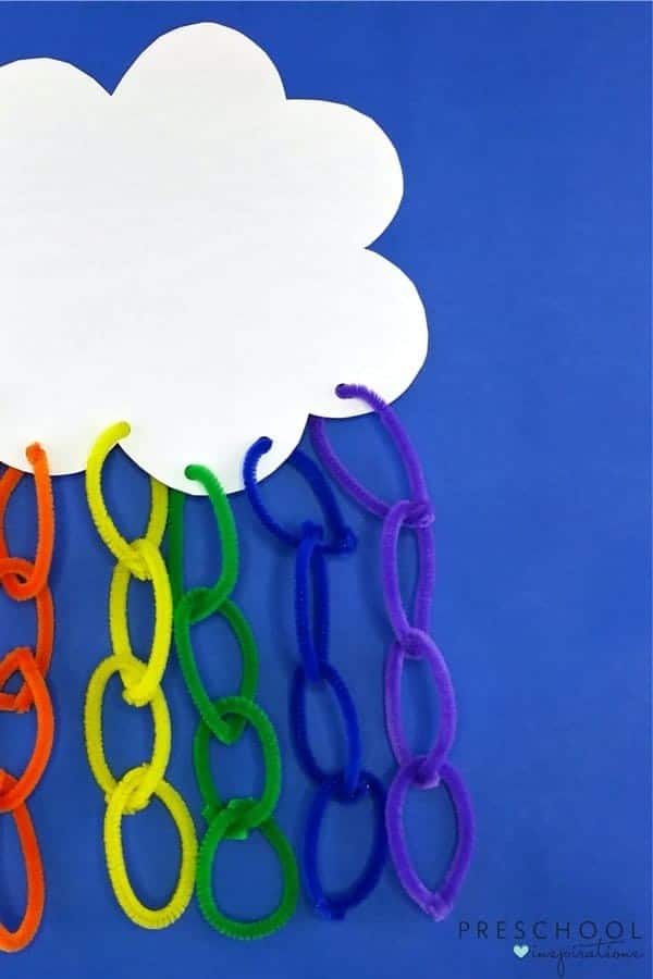 Preschool Rainbow Craft With Pipe Cleaners