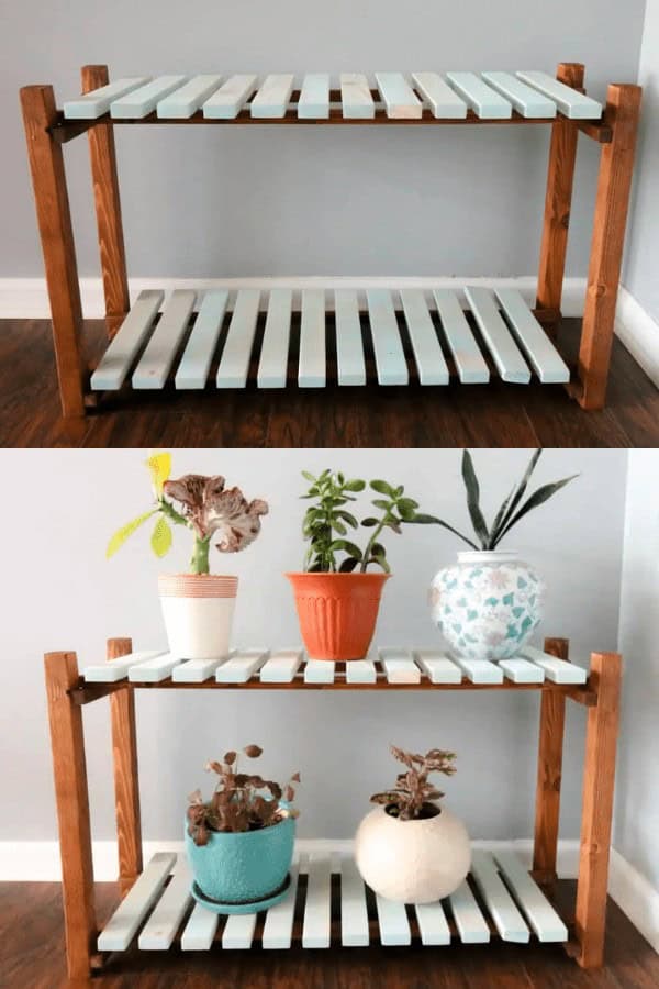 Slatted Plant Stand