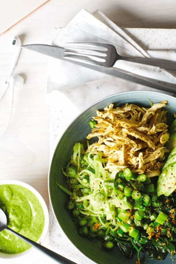 Green Bowl with Chicken, Citrus, and Herbs