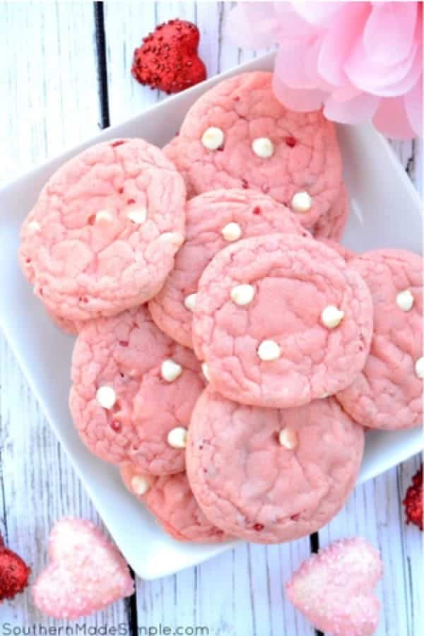 Strawberry Milkshake Cookies