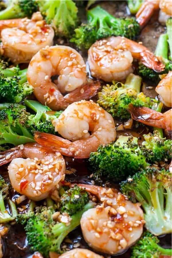 Sheet Pan Honey Garlic Shrimp and Broccoli