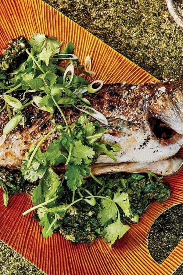 GRILLED SALT AND PEPPER BLACK BASS