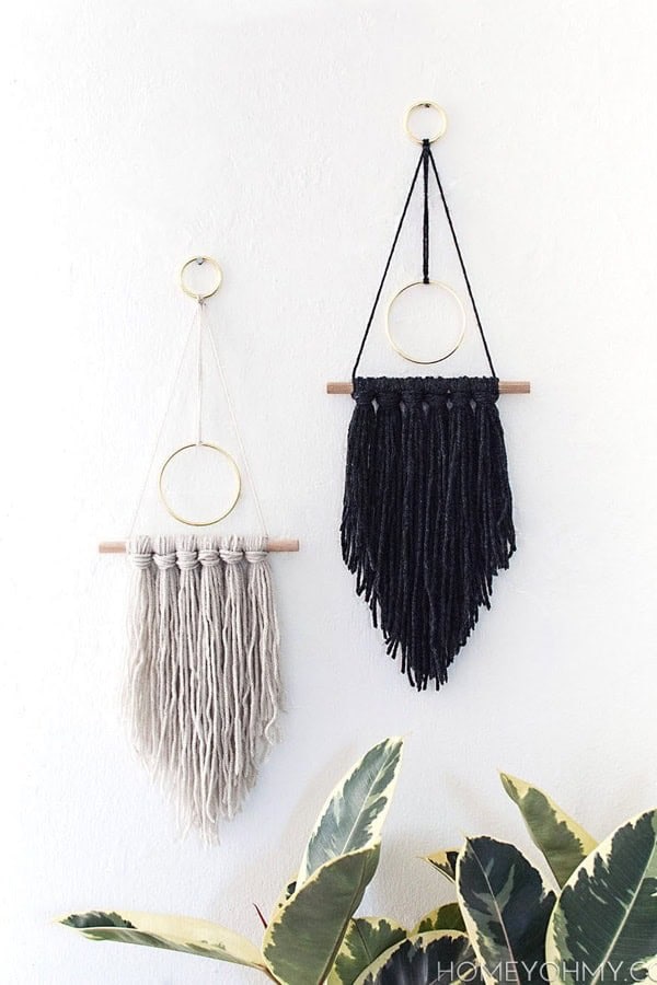 DIY Modern Yarn Hanging