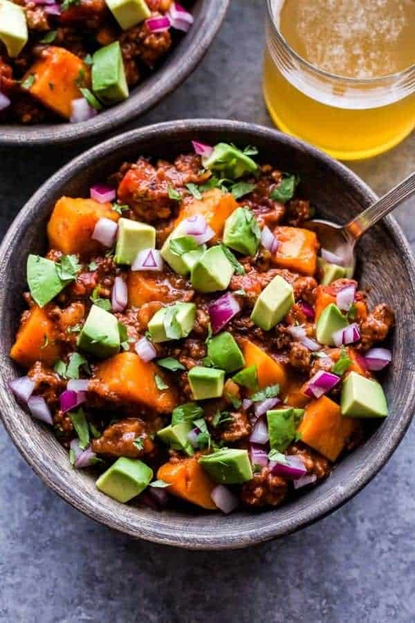 PALEO SWEET POTATO AND BISON CHILI