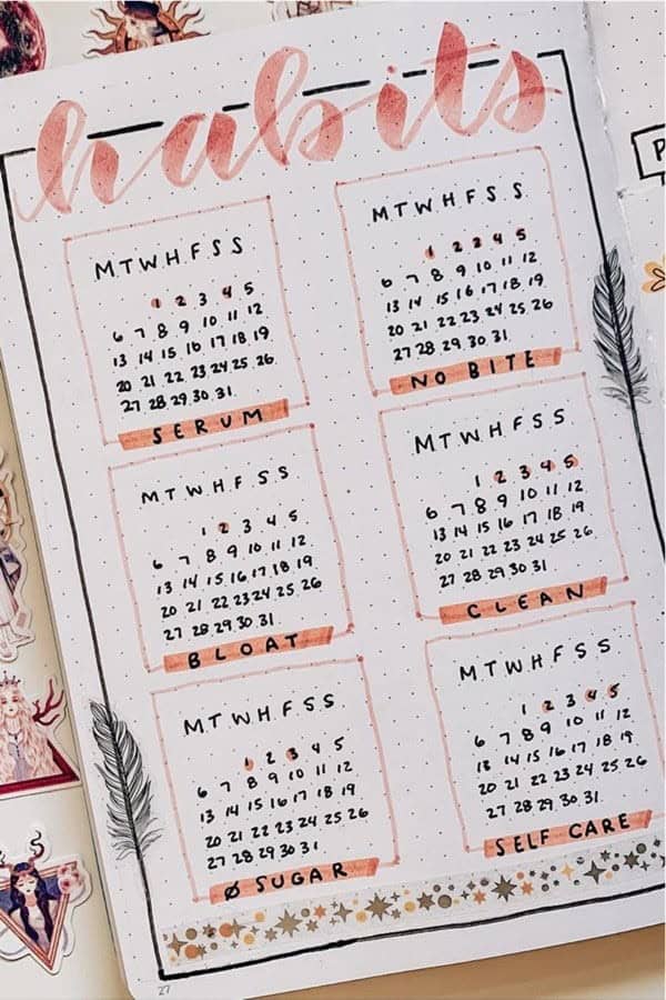 Self Care January Tracker