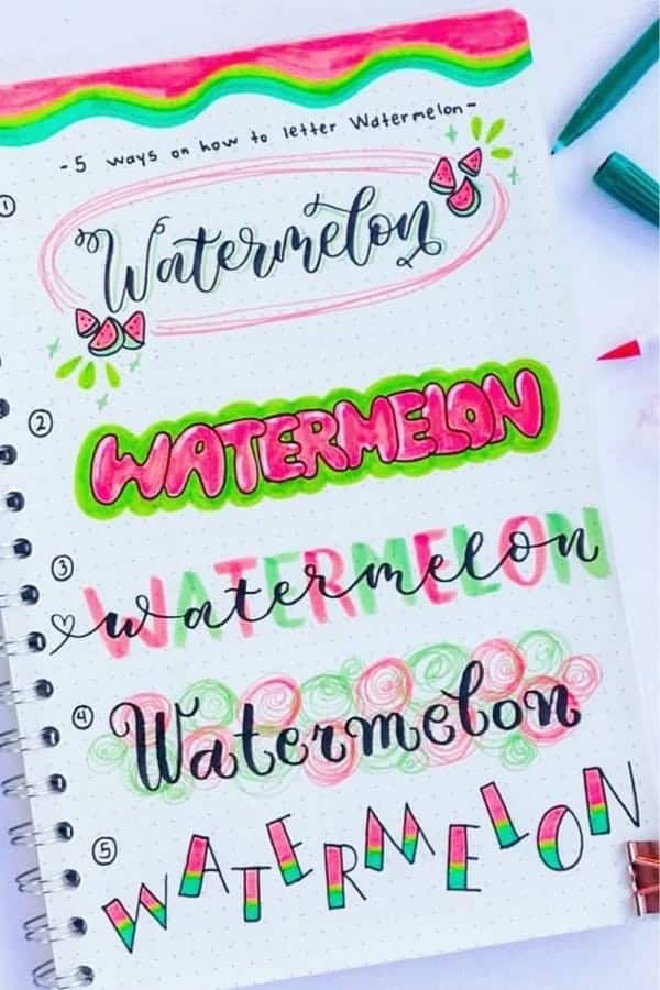 How To Letter Watermelon Title