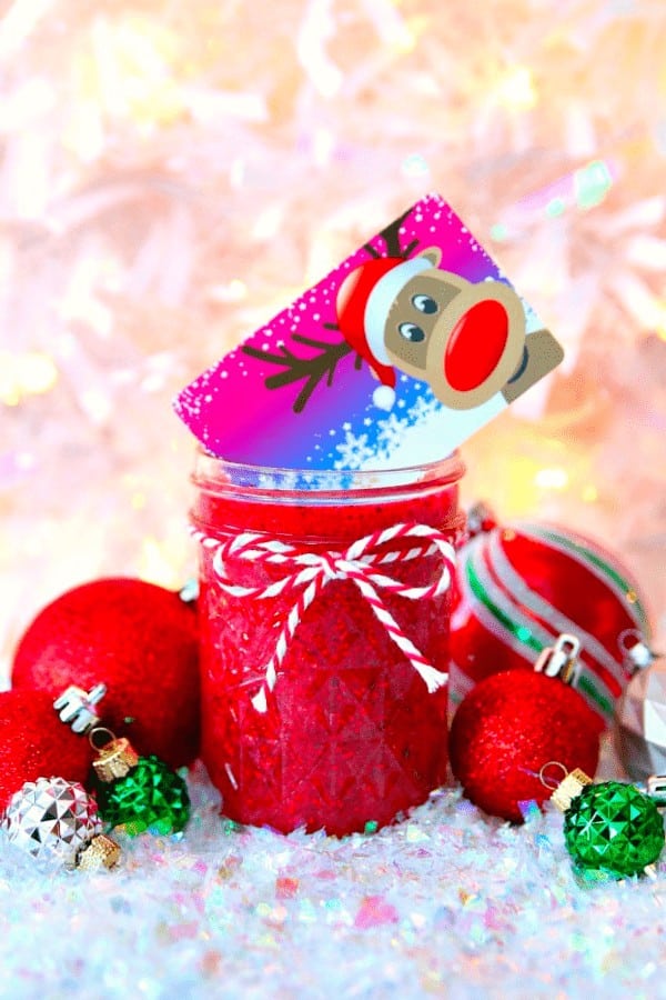 Mason Jar Holiday Gift Card Holder with Slime