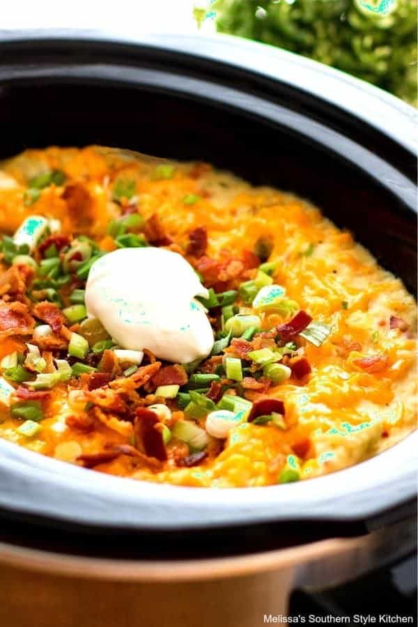 Slow Cooker Loaded Mashed Potato Casserole