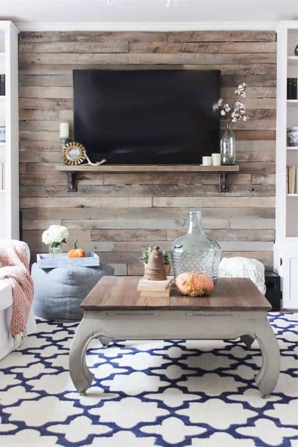 Living Room Wooden Wall