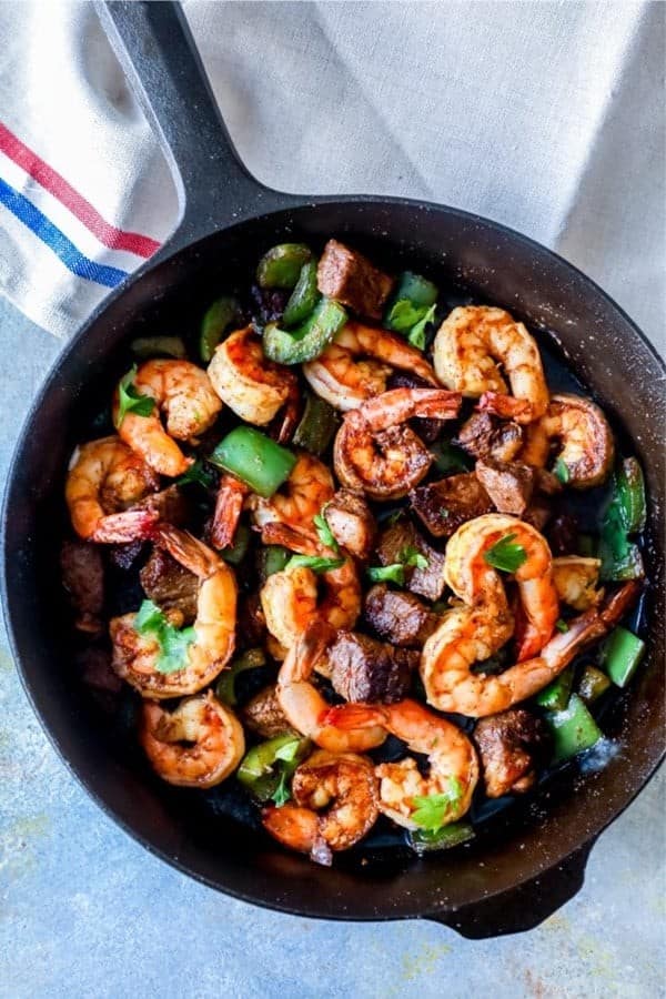 Cajun Butter Steak and Shrimp Skillet Recipe