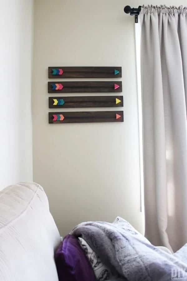 DIY WOOD ARROWS WALL ART