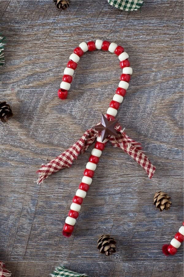 How to Make Beaded Candy Cane Ornaments