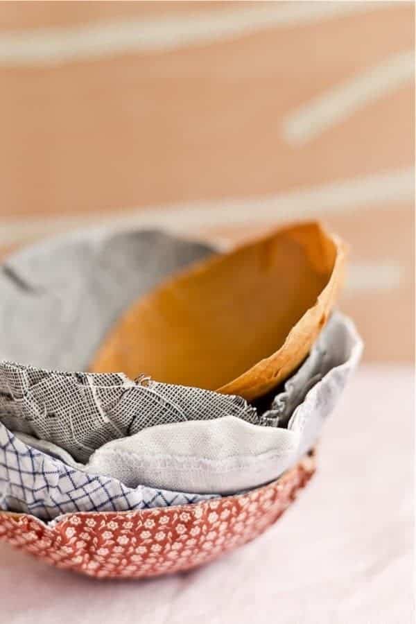 PAPER MACHE Fabric Bowls