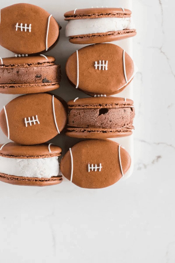 Football Macaron Ice Cream