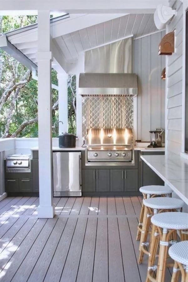 White Outdoor Kitchen