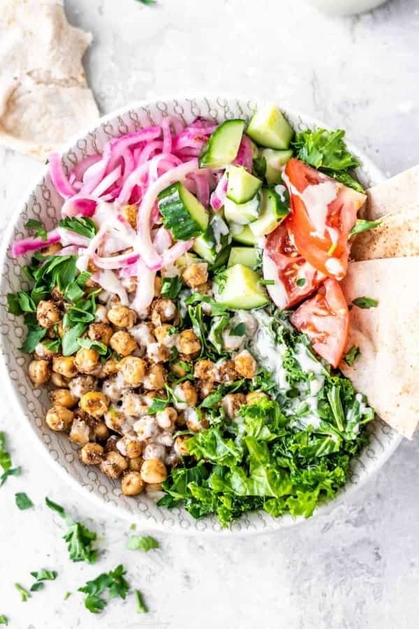 CHICKPEA SHAWARMA SALAD