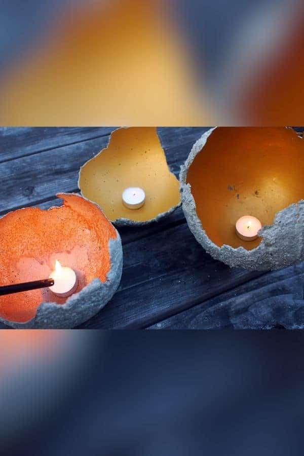 CONCRETE BALLON CANDLE HOLDER