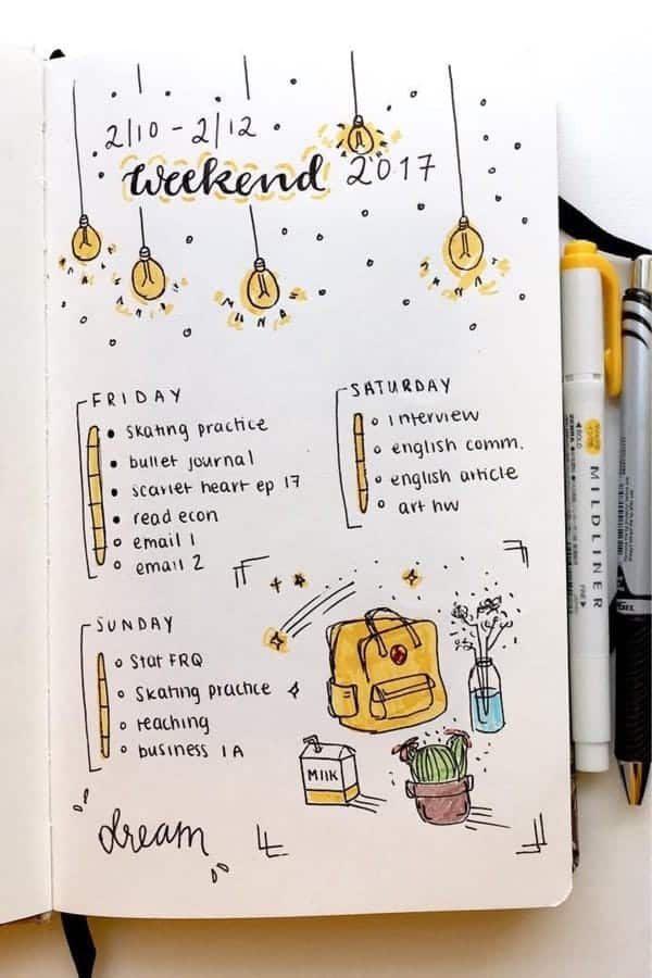 Weekly Spread Layout