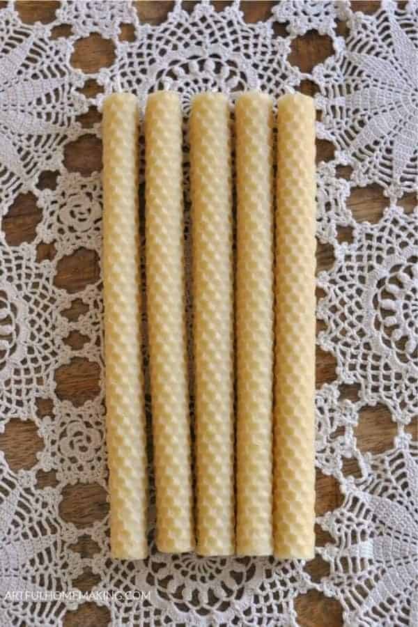 Rolled Beeswax Candles