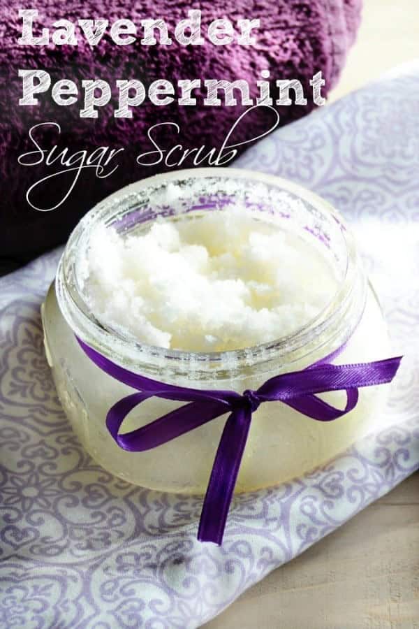 HOMEMADE LAVENDER PEPPERMINT SUGAR SCRUB