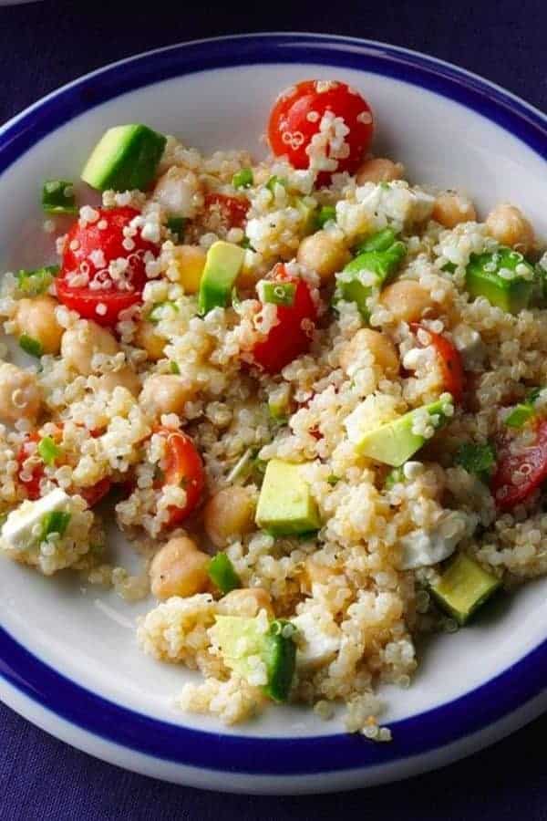 AVOCADO & GARBANZO BEAN QUINOA SALAD